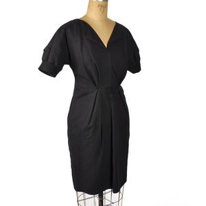 PRINGLE of SCOTLAND Black Cotton & Ramie Dress